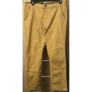 Scott James England Men's Tan Slim Fit Chino Pants 38x32 (Fits 38x30.5)
